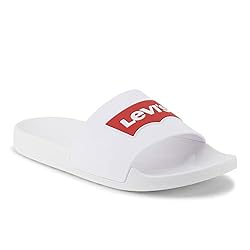Levi's Men's Batwing Slide 2 Sandal, White, 11