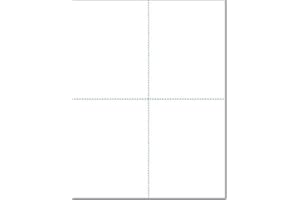 NextDayLabels - 8-1/2 x 11 Laser and Inkjet Printer Post cards 4 up Per Page, (4-1/4" x 5-1/2" After Perf) 50 Sheets / 200 Cards