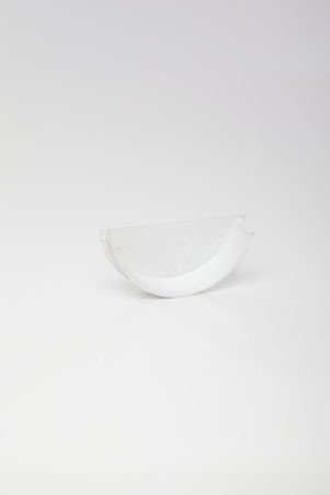 POLYPIPE RR108 White Internal Stopend 112mm Half Round guttering System (Pack of 2)