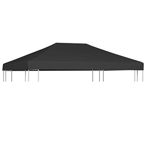 vidaXL Pavillondach 310g/m² 4x3m Grau Ersatzdach Dach Gartenpavillon Pavillon