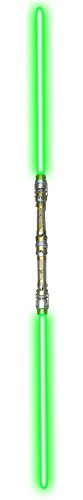 52" Green Double Bladed Dual 2-Sided Light Sword Laser Saber Staff Light Up Toy