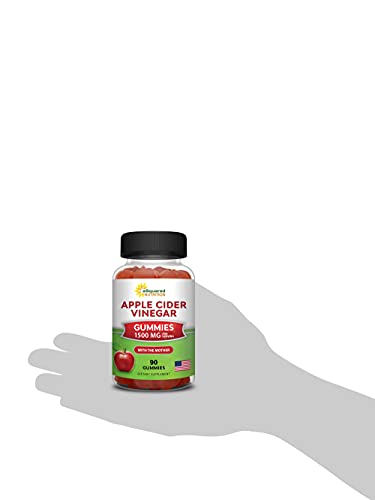 aSquared Nutrition Apple Cider Vinegar Gummies - 1500mg Per Serving - with The Mother - 90 ACV Gummies w/Vitamin B6 & B12, Folic Acid - Vegan Gummy Supplement Alternative to Capsules Pills & Drink