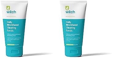 Witch Daily Blackhead Clearing Scrub 150ml, unblocks pores, gentle and fragrance free, with Witch Hazel Active and anti-inflammatory salicylic acid (Pack of 2)
