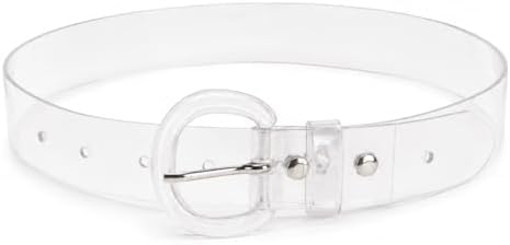 WERFORU Ladies Clear Double Grommet Belts With Holes for Teens