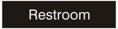 SIGNAGE SOLUTIONS // Wall or Door Sign // "Restroom" Engraved Restroom / Bathroom Signs // 2" x 8" // Available in 13 Exciting Color And Finish Combinations!