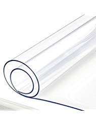 2 Sets Clear Plastic Table Protector PVC Tablecloth