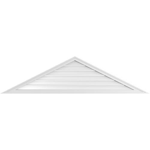 82"W x 20-1/2"H Triangle Surface Mount Signature Urethane Gable Vent 6/12 Pitch…