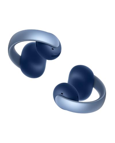 soundcore AeroClip da Anker, Fones de Ouvido Bluetooth Abertos, Clip-On, Conforto Adaptativo, Chamadas Claras com 4 Microfones e IA, Ajuste Estável, Drivers de 12mm para Graves Potentes, Azul