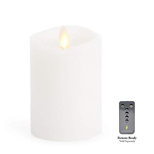 Luminara Flameless Pillar Candle, Small (4.5 inches, Unscented) Real