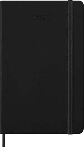 Moleskine Smart Planner 2026, 12-Month Weekly Digital Agenda, Elastic Closure, Colour Black, Large Format 13x21 cm