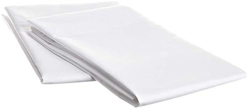 VICTORIA BEDDING Set of 2 Pillowcases, 80x40 cm, White Solid 100% Cotton (House Wife Pair Pillow Case)