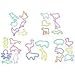 60 Shaped Original Rubber Bandz Lot - (5 Packs of 12 Bands) Glow Ocean, Birds, Zoo, Farm & Wild Animals