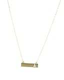 Personalized Initial Gold Bar Necklace