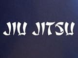 Jiu Jitsu MMA Decal Vinyl Sticker|Cars Trucks Vans Walls Laptop|WHITE |7.5 x 1.5 in|CCI405