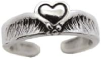Strickly Boarding .925 Sterling Silver Lovers Peak Toe Ring
