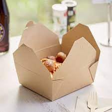 HOT BARGAINS 50 X Kraft Deli Food Boxes 750ml Leak Proof Biodegradable
