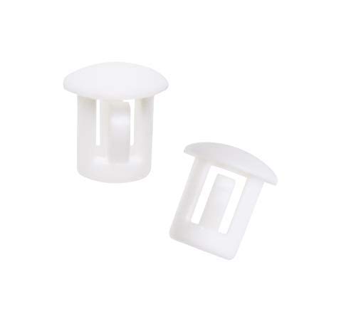 ONLYKXY 10 Pcs 5 MM Diameter Nylon Plastic Round Snap in Type Locking Furniture Hole Plugs Button Protective Cover Cap Head Color White (White 5mm/0.2inch)