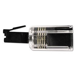1 x Telephone Cord Detangler - 360 Degree Rotating Clear Black Phone Cord Detangler by Dragon Trading - Eliminate Twists and Tangles - Crystal Clear Design - Quality Telecommunication Accessory