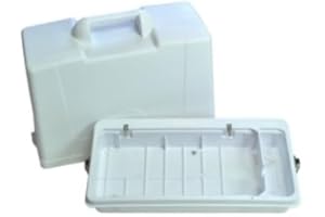 EDGERR Alphasew Deluxe P60214 Hard Plastic Carrying Case Fits 14.5x7in Standard Flat Bed Sewing Machines, or 17.5x7.25in Longer Bed like some Singers, Movable Divider