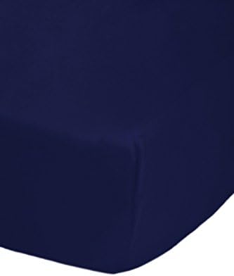 Glamptex Essentials BED SHEETS FITTED SHEETS LUXURY BEDDING SHEETS SINGLE DOUBLE KING SUPER KING (Super King, Navy Blue)