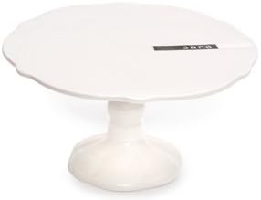 Sara Tavolo Cake Plate - Footed - 8" - White