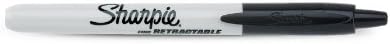 Sharpie retractable fine point permanent marker pen black ink x 1, 48 count (Pack of 5)