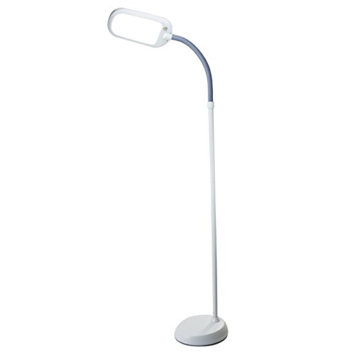 HomeConceptSlim Design LED Bright Reader Natural Daylight Full Spectrum Floor Lamp Grey