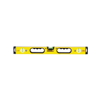Johnson Box Beam Level Aluminum, Box, Ergo Shaped Soft Cushioned Hand Holes 48 " Yellow Yellow