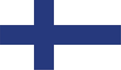 ESIXJS 2-Pack Finland Flag Decal Stickers | Official Flag of Finland Stickers | 5-Inches by 3-Inches | Premium Quality Vinyl | PD430F