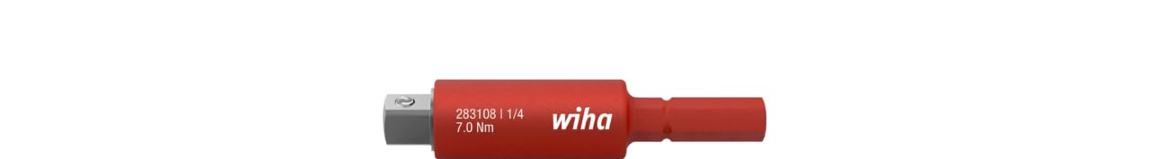 Wiha slimVario Electric 43139 Adaptor for 1/4 Inch Socket Spanner Red 1 Piece