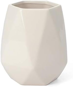 Ceramic Utensil Holder - Kitchen Utensil Holder - Utensil Crock - Utensil Caddy/Container - Milltown Merchants Faceted White Utensil Holder