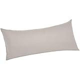 AmazonBasics Ultra-Soft Cotton Pillow Case - Body Pillow, 55 x 21 Inch, Dove Grey