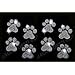 Set of 8 Paw Print Clear Rhinestone Iron On 2
