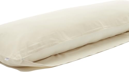 Comodo Original CMC9150R Body Pillow Cover with Zipper 100% Cotton Dakimakura Pillow Case [Made in Japan] (Ivory, 20 x 60 inch (150cm x 50cm))