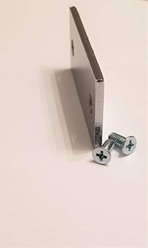 Door Strike Filler Plate | Cylindrical Lock Prep | Mortise Filler | Strike Plate Replacement Hardware | Tuff Strike (Brushed Chrome)
