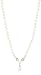 Amazon Collection Sterling Silver and 14k Yellow Gold Freshwater Cultured Pearl Strand with Diamond Accent Drop Necklace, 17