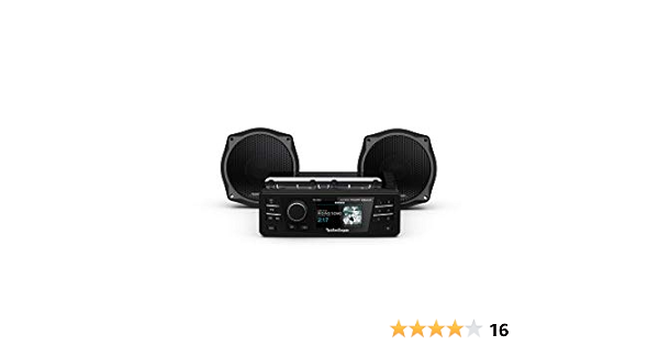 Amazon Com Rockford Fosgate Hd9813sg Stage1 Digital Media Receiver Two Speakers Kit For 1998 2013 Harley Davidson Street Glide Electronics