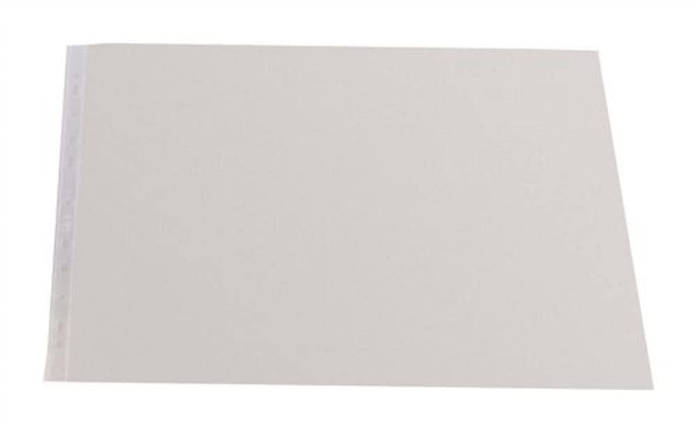 Elba Pocket Polypropylene Multipunched Top-opening 120 Micron Oblong A3 Clear Ref 203708 [Pack of 25]
