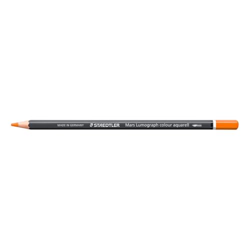 STAEDTLER Yellow-Orange Watercolour Pencil – Water Soluble Art Pencil with Hexagonal Design – 3.6 mm Lead, High Colour Intensity and Light Fastness