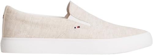Herren Vulcanized Sneaker Harlem Slip On ohne Schnüren, Weiß (Ecru), 42