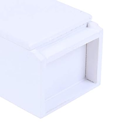 CHENLIGHT 1:12 Casa de muñecas de Madera Blanca Nevera congelador ...