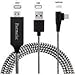 Phone to HDMI Cable, Parmeic 6.6FT Digital AV Adapter Cord 1080p Connector Compatible Pad Phone XS Max X 8 7 6Plus 6s, to Monitor TV Projector