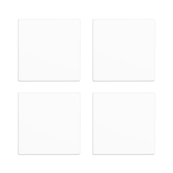 UFURMATE 4Pcs Blank Cover Wall Plate 3.39" x 3.39" Plastic Screwless Double Blank Wall Plate Blank Device Outlet Cover Electrical Covers for Unused Outlets or Switches (White)