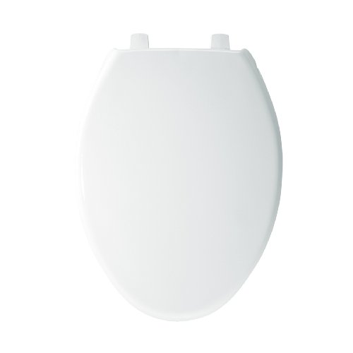 Bemis 1900SS000 Plastic Elongated Toilet Seat with Self Sustaining Hinge, White