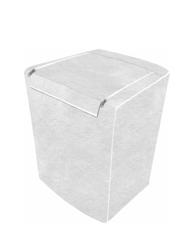 Capa Para Maquina De Lavar Brastemp Eletrolux Consul 12Kg 13Kg 14Kg 15Kg 16Kg 17Kg Impermeável Forrada Com Zíper Proteção UV Material Super Resistente E Perolizado de Alta Qualidade (BRANCO, G)