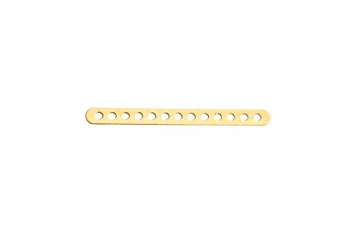 20Pcs Gold Finished 13-Hole Flat Beads Spacer Bar 28x2.5mm