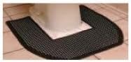 Cactus Mat Sani Mate Black II Commode Mat, 22 7/8 x 21 7/8 inch -- 6 per case.