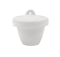 Porcelain Crucible with Lid, 10mL Capacity - Tall