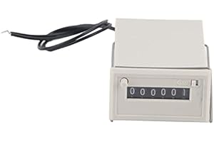 6 Digit Electromagnetic Counter High Speed Electromagnetic Pulse Counter AC 220V / AC 110V / DC 24V / DC 12V(#03 DC 24V)