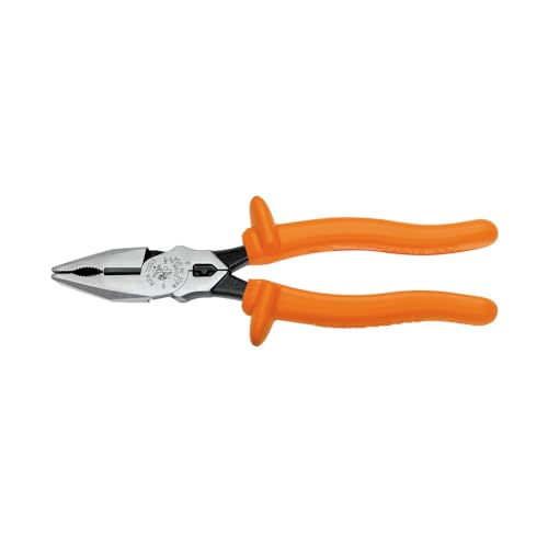 Klein Tools 12098-INS Insulated Universal Combination Pliers, Side Cutters with Crimper, 8-Inch
